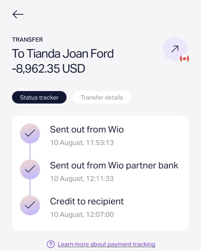 Paycheck sent to a DM setter